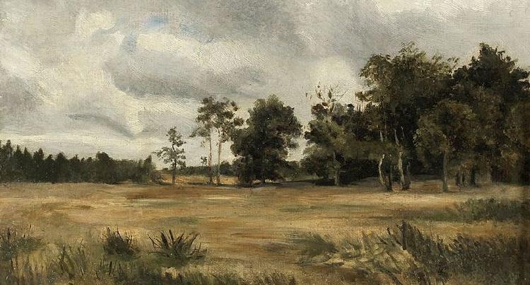 Walter Moras Markische Landschaftsdarstellung mit einer Lichtung am Laubwald. France oil painting art